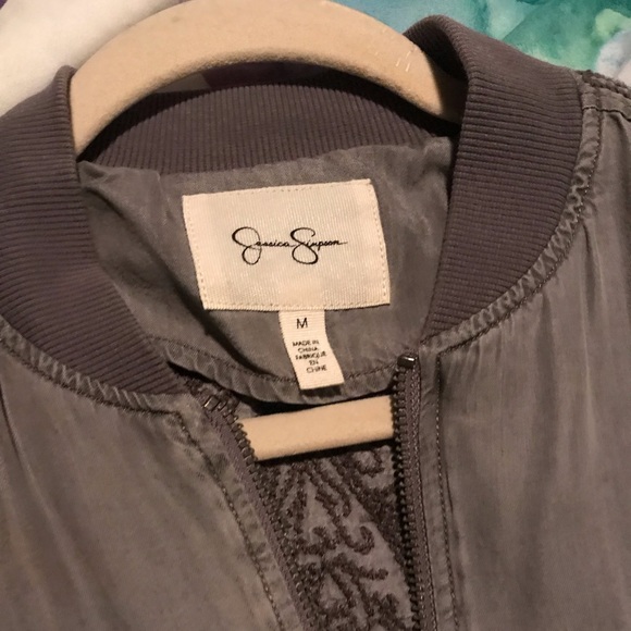 Gray embroidered bomber - Picture 4 of 4